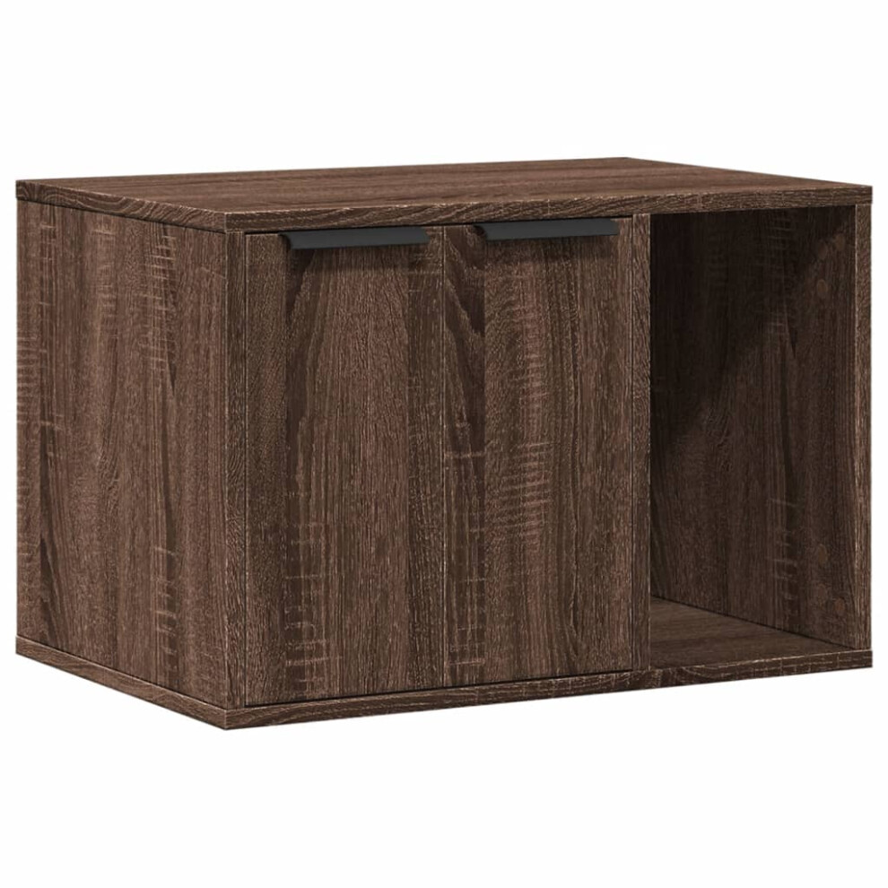 (brown oak, 60 x 40 x 40 cm) vidaXL Cat Litter Box Enclosure Hidden Cat House Cat Cabinet Engineered Wood