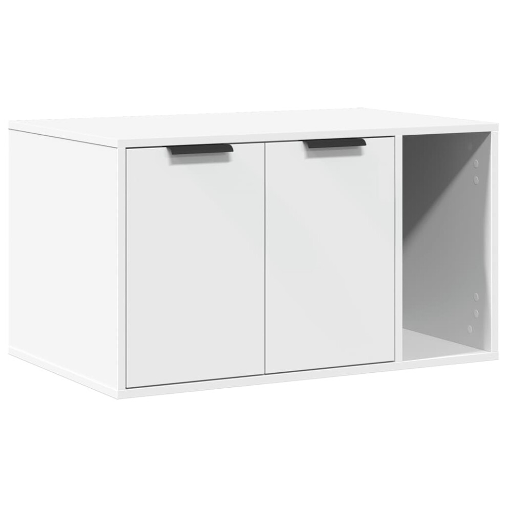 Vidaxl (, 80 X 50 X 45 Cm) Cat Litter Box Enclosure Hidden Cat House Cat Cabinet Engineered Wood White