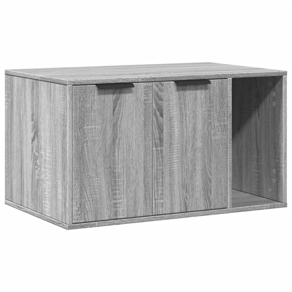 (grey sonoma, 80 x 50 x 45 cm) vidaXL Cat Litter Box Enclosure Hidden Cat House Cat Cabinet Engineered Wood