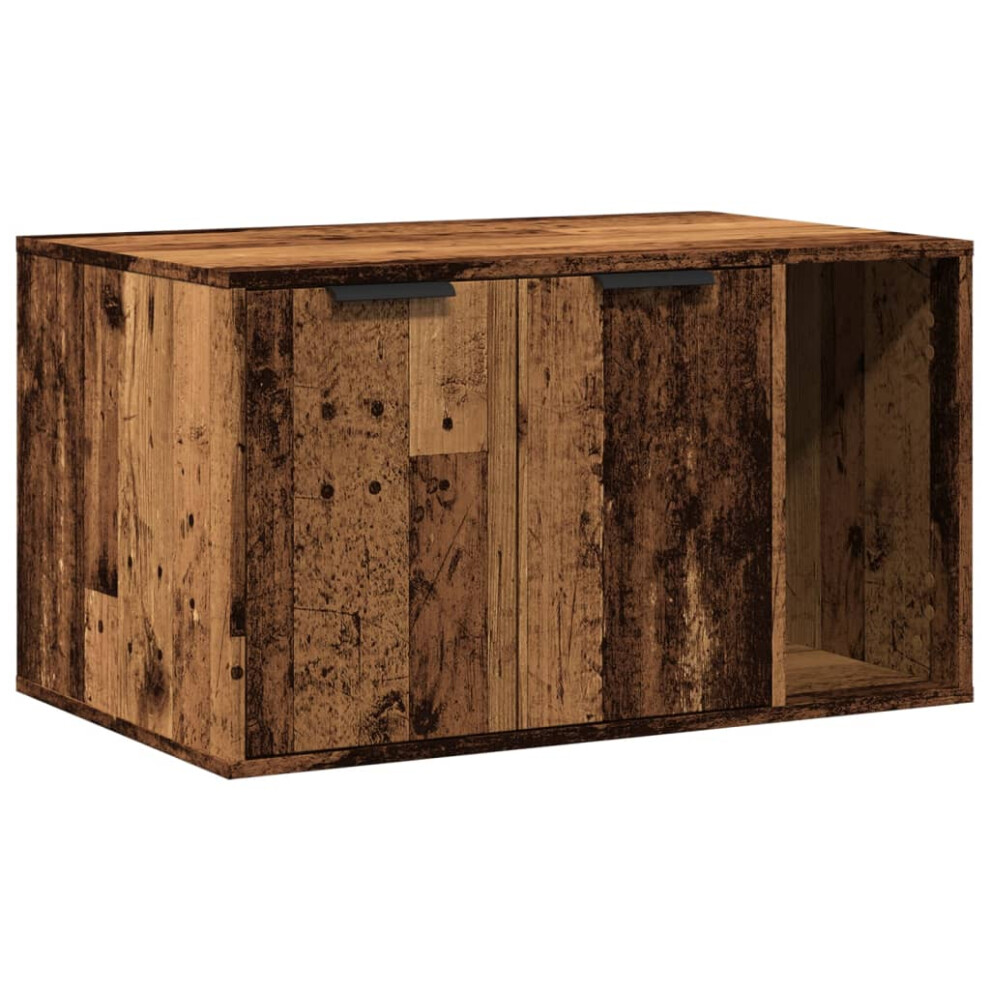Vidaxl (Old Wood, 80 X 50 X 45 Cm) Cat Litter Box Enclosure Hidden Cat House Cat Cabinet Engineered Wood