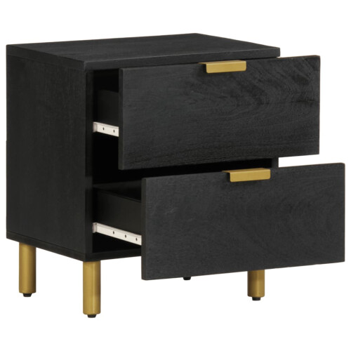 VidaXL (1 pcs) vidaXL Bedside Cabinet Nightstand Bed Side Table Solid Wood Mango 1