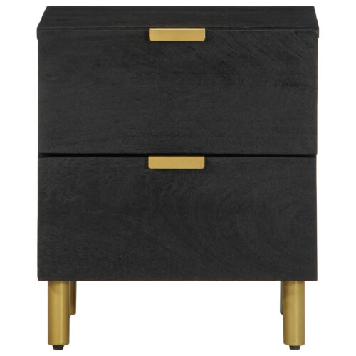 VidaXL (1 pcs) vidaXL Bedside Cabinet Nightstand Bed Side Table Solid Wood Mango 2