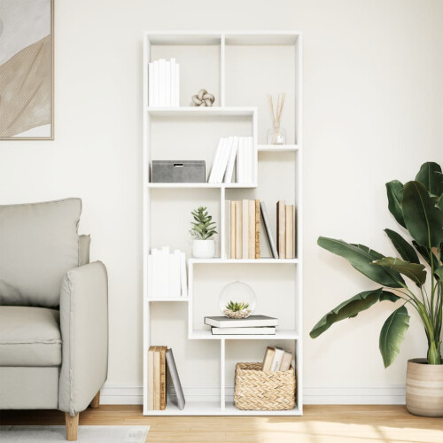 VidaXL (white) vidaXL Room Divider Bookcase Shelf Bookshelf Engineered Wood 2