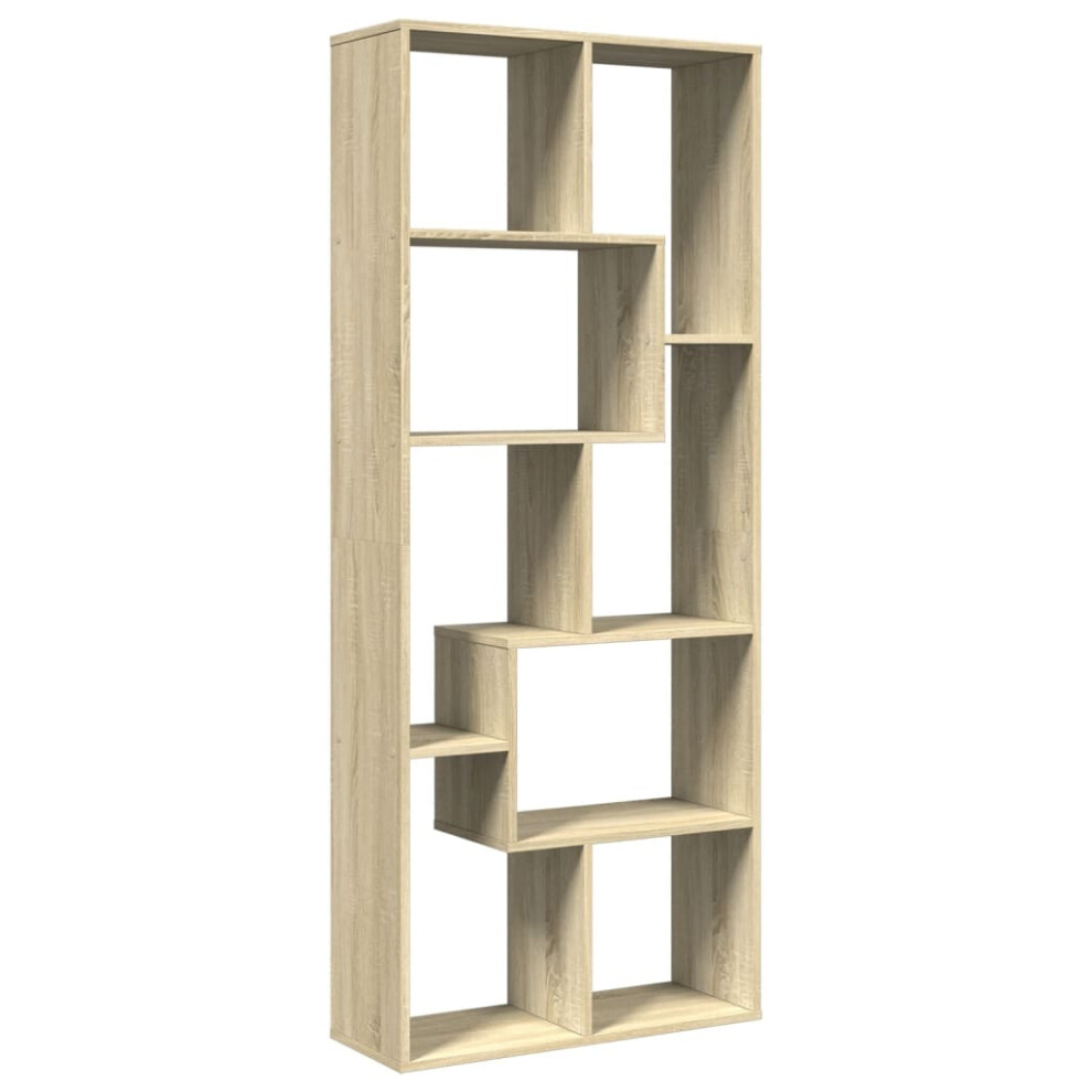 (sonoma oak) vidaXL Room Divider Bookcase Shelf Bookshelf Engineered Wood