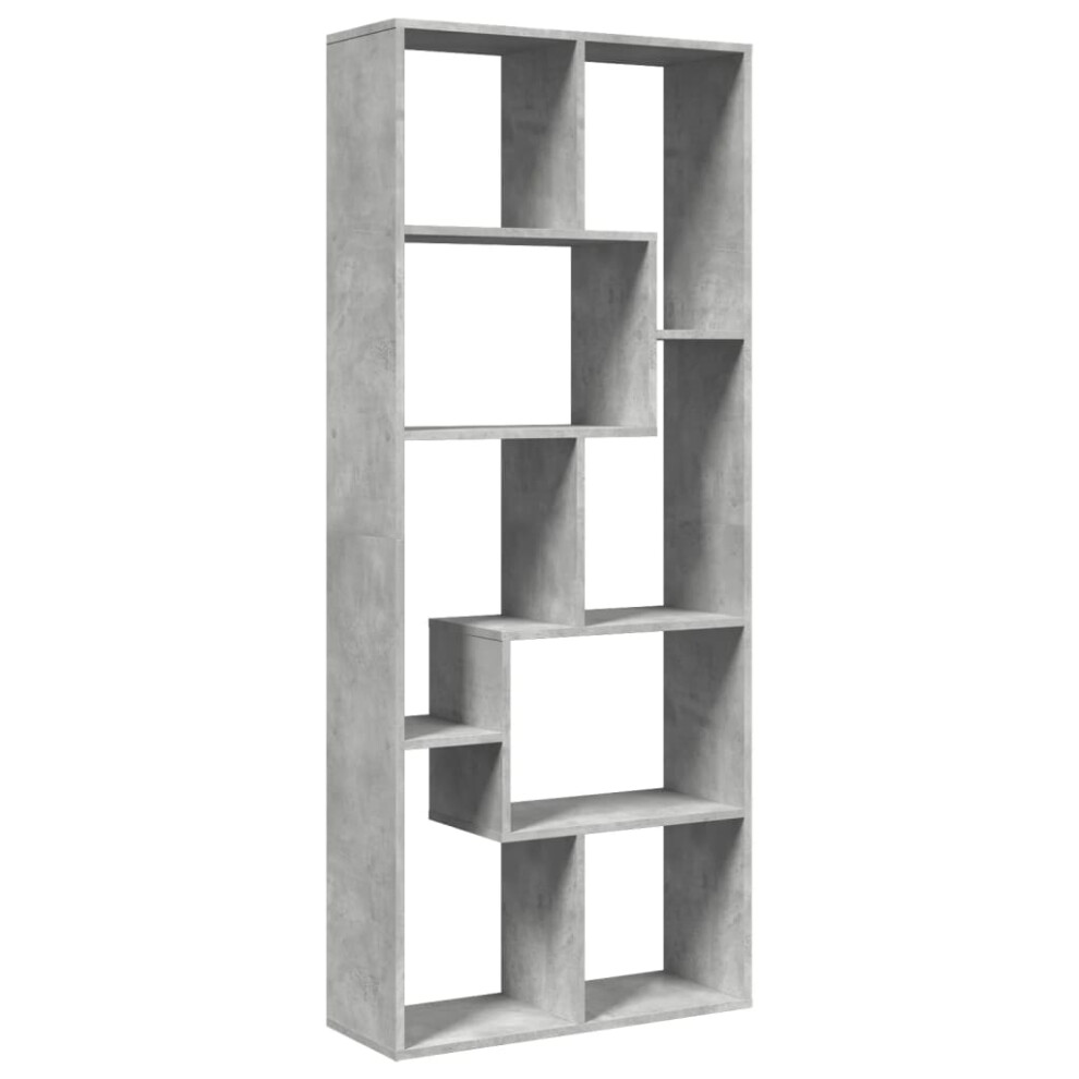 Vidaxl (Concrete ) Room Divider Bookcase Shelf Bookshelf Engineered Wood Grey