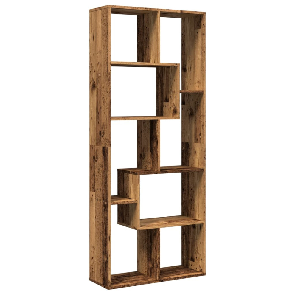 Vidaxl (Old Wood) Room Divider Bookcase Shelf Bookshelf Engineered Wood Brown