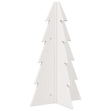 (white, 69.5 cm) vidaXL Wooden Christmas Tree for Decoration Assemble Xmas Tree Solid Wood Pine