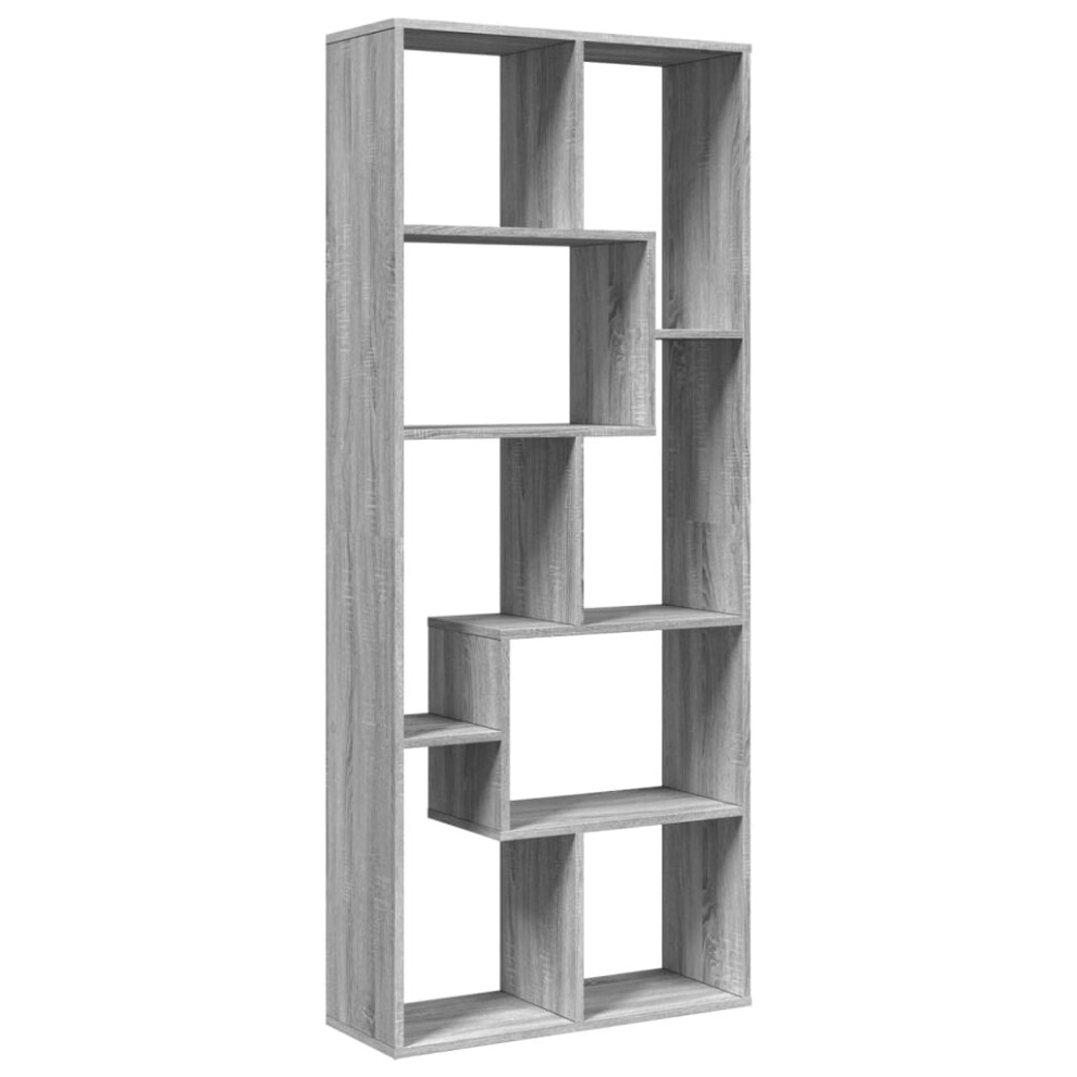 (grey sonoma) vidaXL Room Divider Bookcase Shelf Bookshelf Engineered Wood