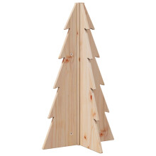 (natural, 69.5 cm) vidaXL Wooden Christmas Tree for Decoration Assemble Xmas Tree Solid Wood Pine