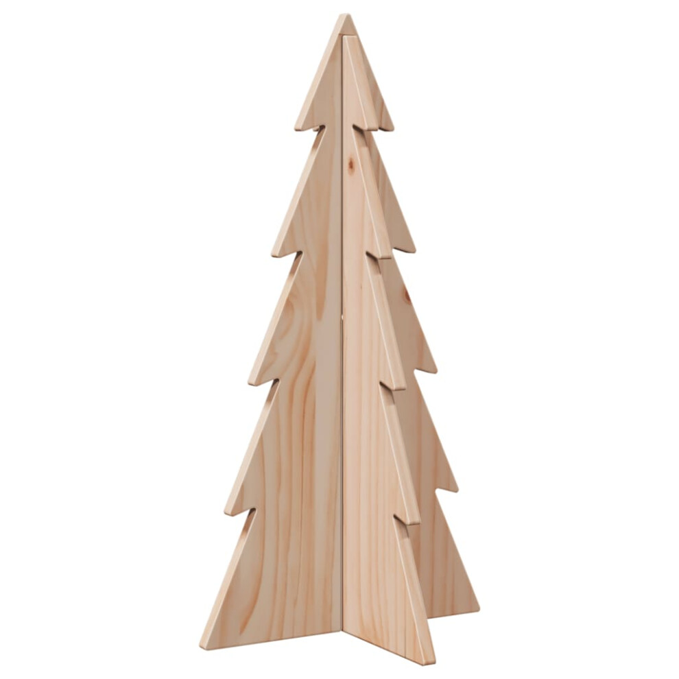 (natural, 59.5 cm) vidaXL Wooden Christmas Tree for Decoration Xmas Tree Solid Wood Pine