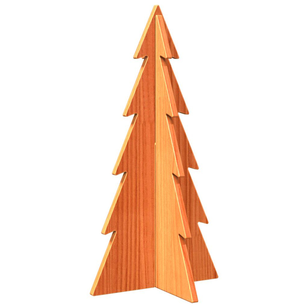 (wax brown, 59.5 cm) vidaXL Wooden Christmas Tree for Decoration Xmas Tree Solid Wood Pine