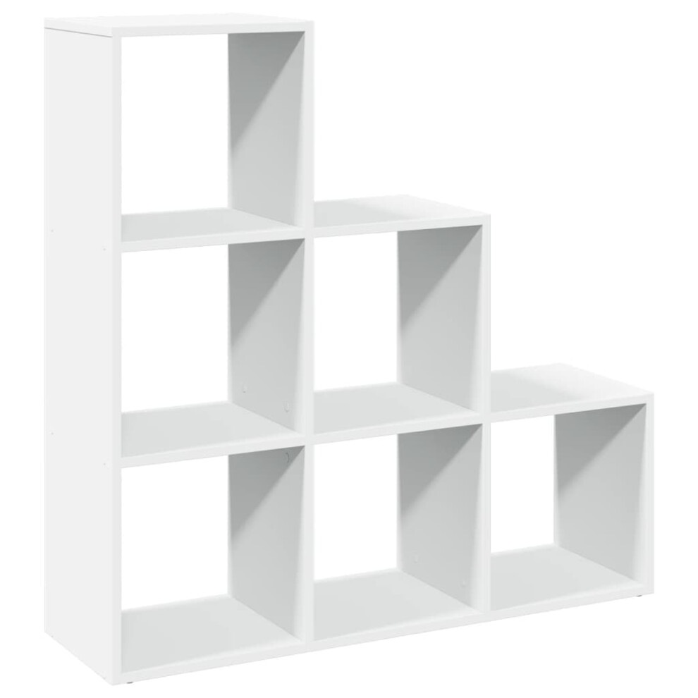 (white, 99 x 29 x 99 cm) vidaXL Room Divider Bookcase Storage Shelf Book Rack Bookshelf Engineered Wood