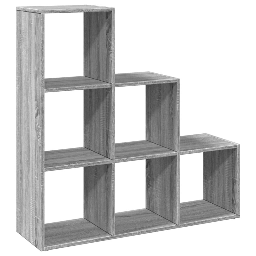 (grey sonoma, 99 x 29 x 99 cm) vidaXL Room Divider Bookcase Storage Shelf Book Rack Bookshelf Engineered Wood