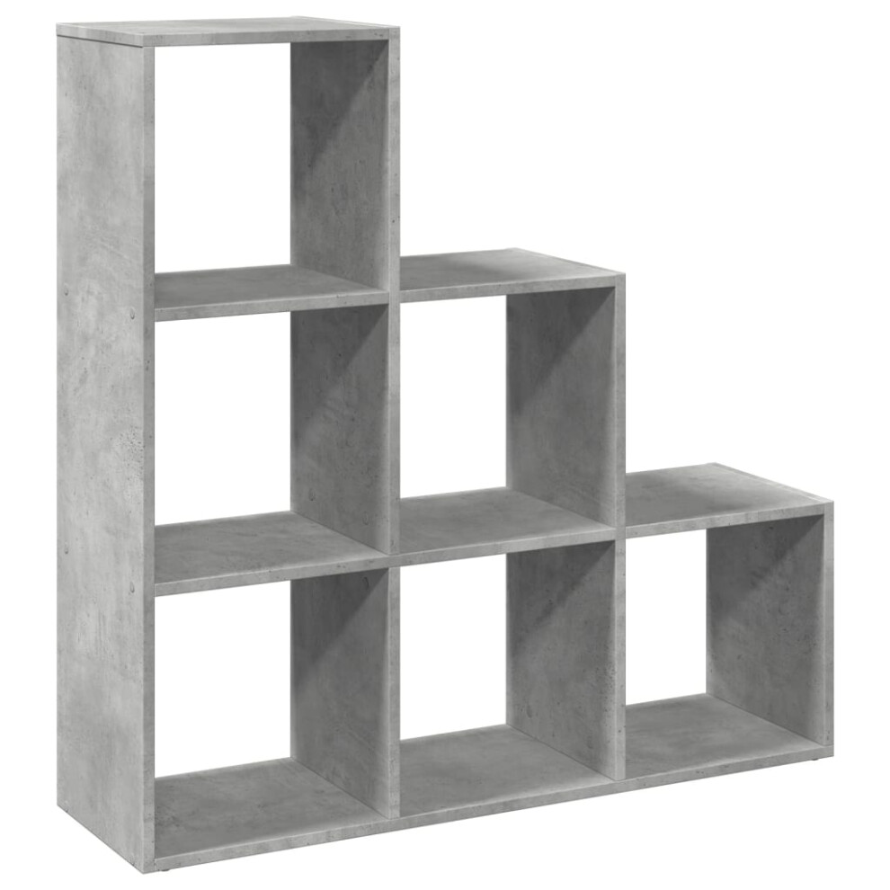 (concrete grey, 99 x 29 x 99 cm) vidaXL Room Divider Bookcase Storage Shelf Book Rack Bookshelf Engineered Wood