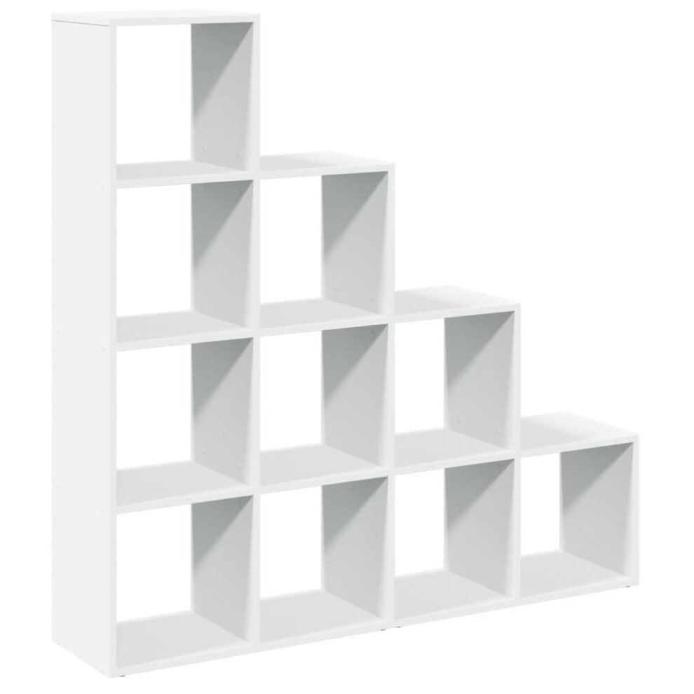 (white, 131,5 x 29 x 131,5 cm) vidaXL Room Divider Bookcase Storage Shelf Book Rack Bookshelf Engineered Wood