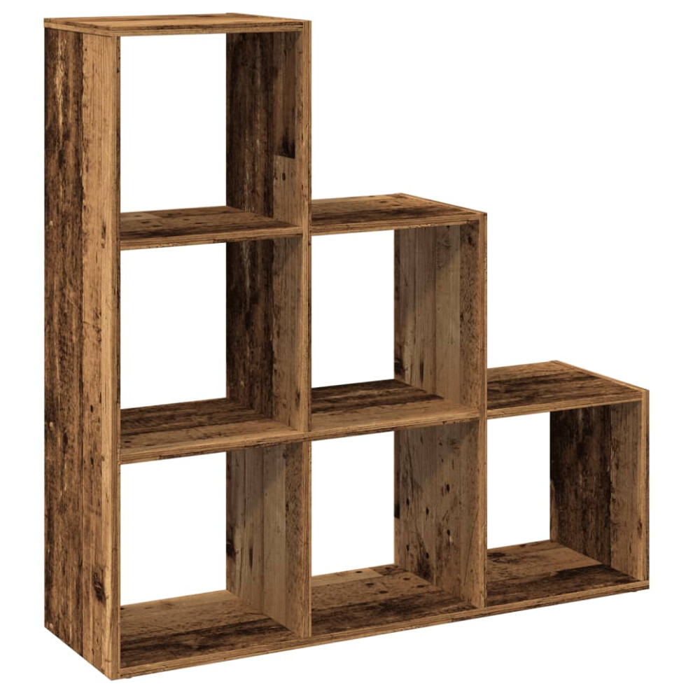 (old wood, 99 x 29 x 99 cm) vidaXL Room Divider Bookcase Storage Shelf Book Rack Bookshelf Engineered Wood