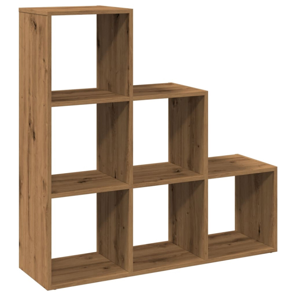 (artisan oak, 99 x 29 x 99 cm) vidaXL Room Divider Bookcase Storage Shelf Book Rack Bookshelf Engineered Wood