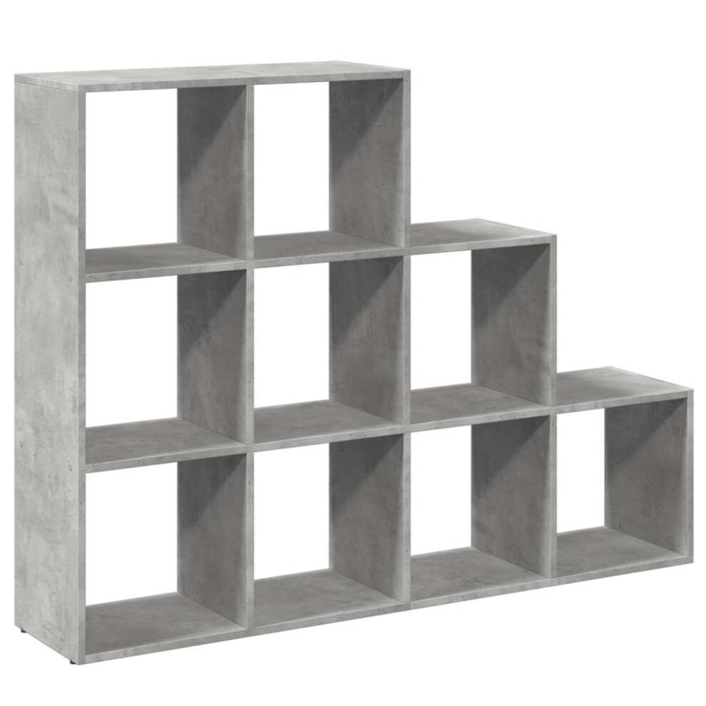 (concrete grey, 137,5 X 29 X 103,5 cm) vidaXL Room Divider Bookcase Storage Shelf Book Rack Bookshelf Engineered Wood