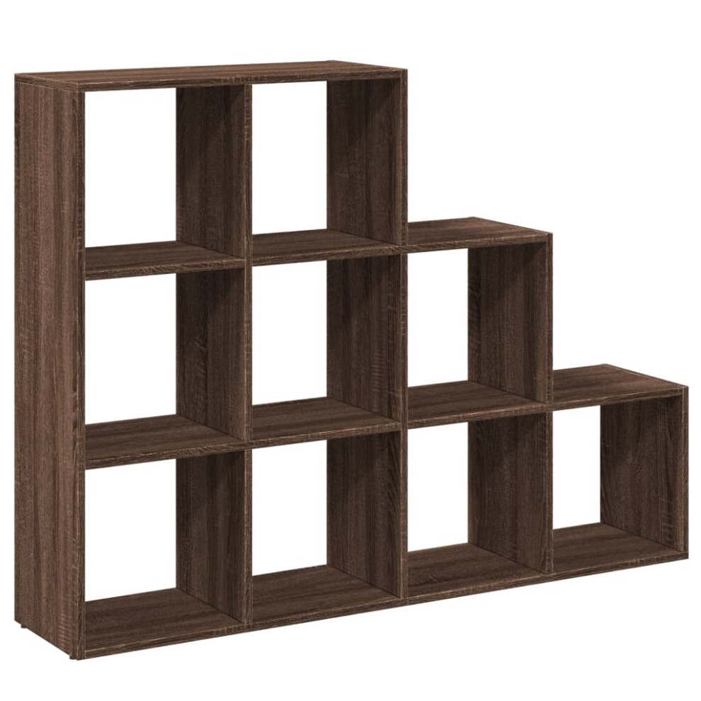 (brown oak, 137,5 x 29 x 103,5 cm) vidaXL Room Divider Bookcase Storage Shelf Book Rack Bookshelf Engineered Wood