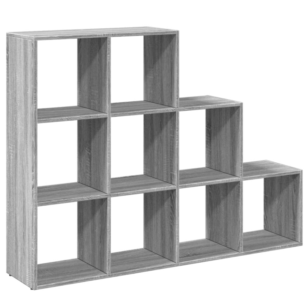 (grey sonoma, 137,5 x 29 x 103,5 cm) vidaXL Room Divider Bookcase Storage Shelf Book Rack Bookshelf Engineered Wood