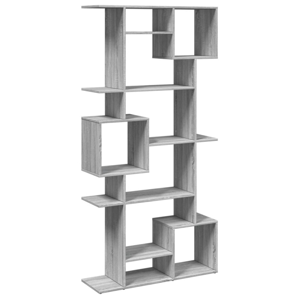 Vidaxl (Grey Sonoma, 92 X 29 X 188 Cm) Book Cabinet Bookcase Storage Cabinet Bookshelf Engineered Wood