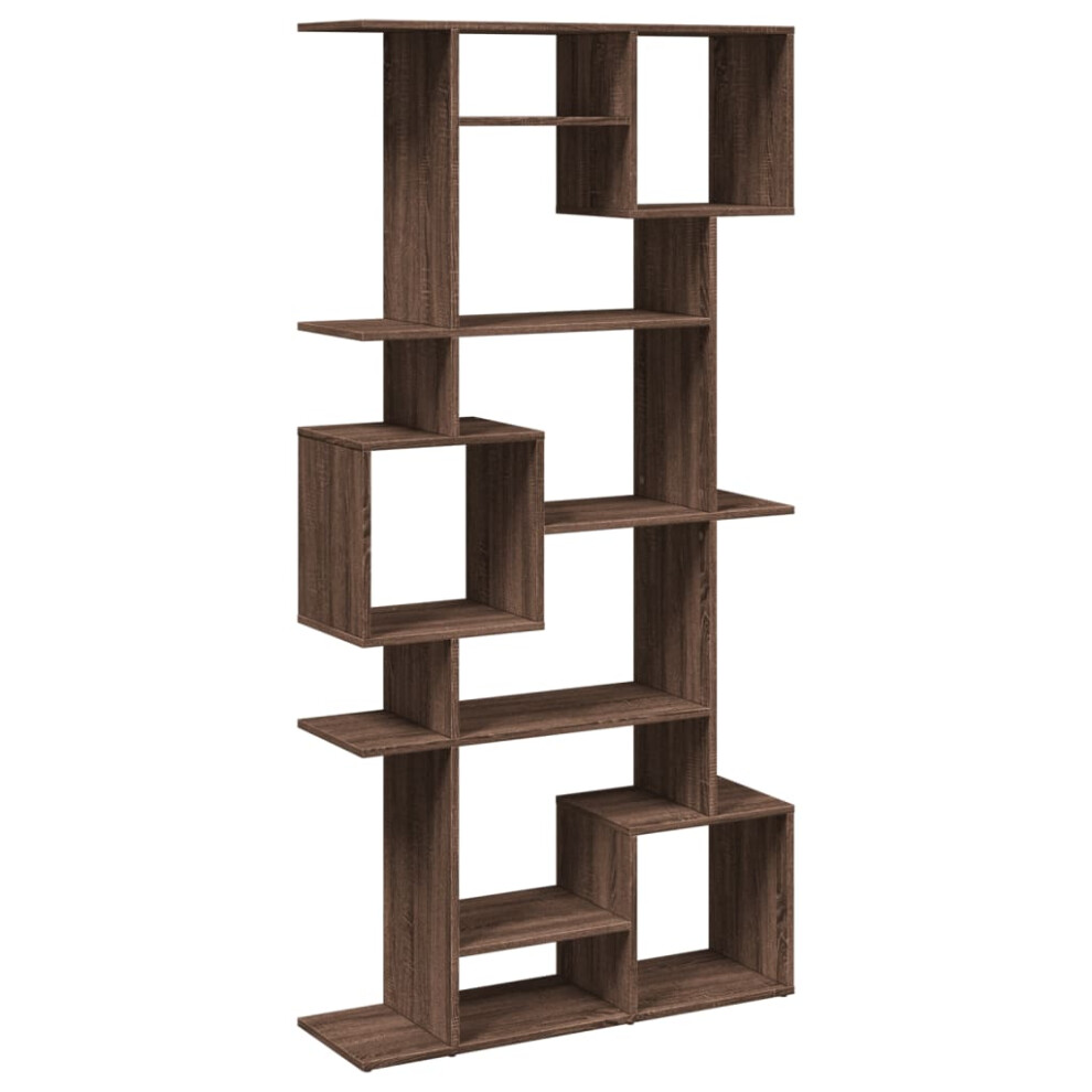 Vidaxl (Brown Oak, 92 X 29 X 188 Cm) Book Cabinet Bookcase Storage Cabinet Bookshelf Engineered Wood