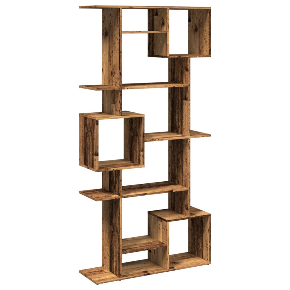 Vidaxl (Old Wood, 92 X 29 X 188 Cm) Book Cabinet Bookcase Storage Cabinet Bookshelf Engineered Wood
