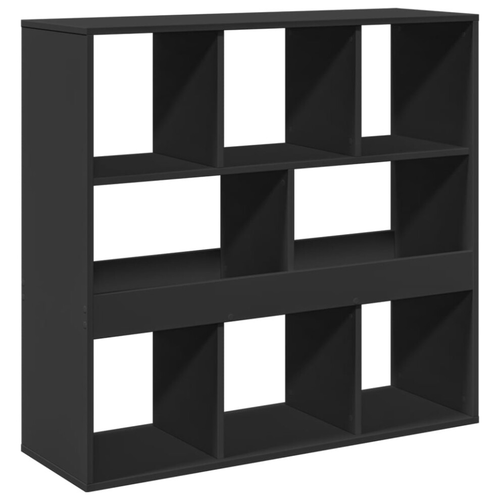 (black, 100 x 33 x 94.5 cm) vidaXL Room Divider Privacy Screen Bookcase Bookshelf Engineered Wood