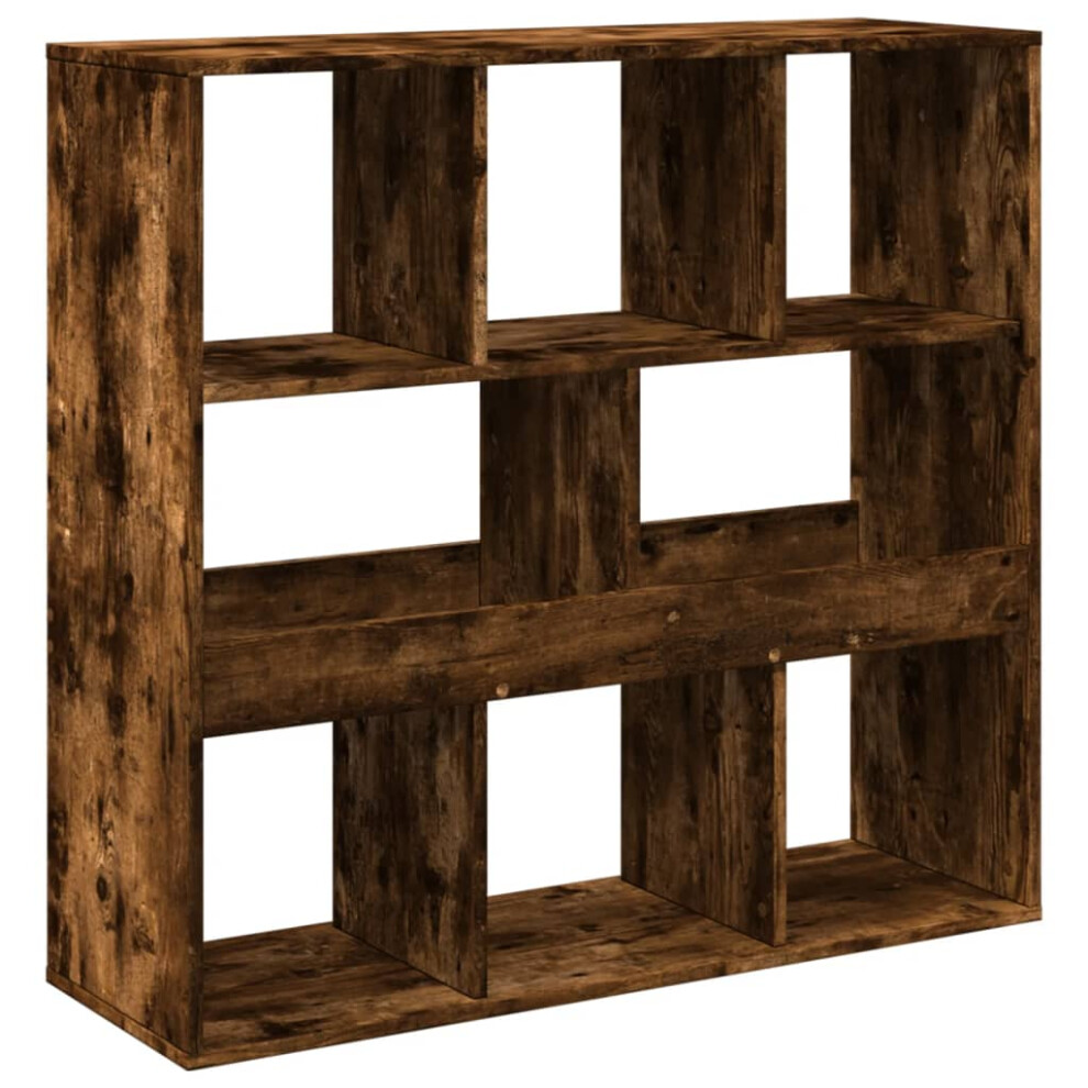 (smoked oak, 100 x 33 x 94.5 cm) vidaXL Room Divider Privacy Screen Bookcase Bookshelf Engineered Wood