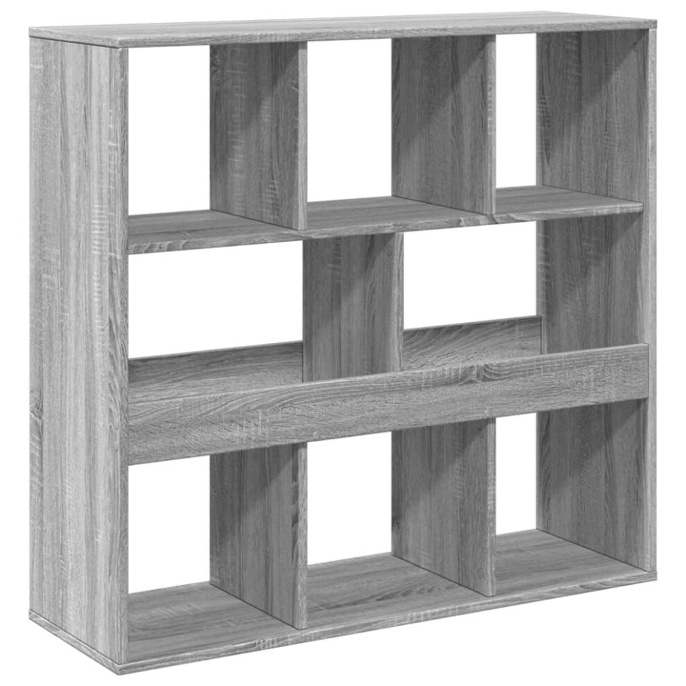 (grey sonoma, 100 x 33 x 94.5 cm) vidaXL Room Divider Privacy Screen Bookcase Bookshelf Engineered Wood