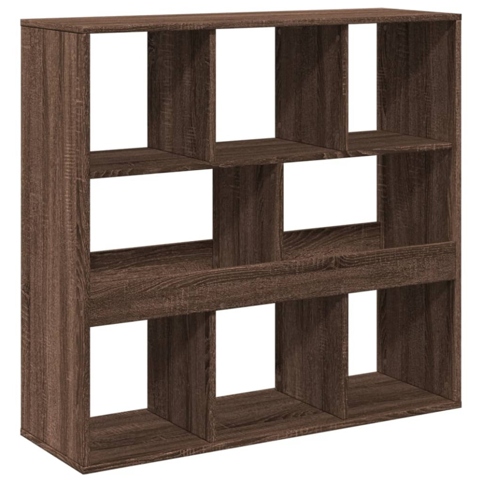 (brown oak, 100 x 33 x 94.5 cm) vidaXL Room Divider Privacy Screen Bookcase Bookshelf Engineered Wood