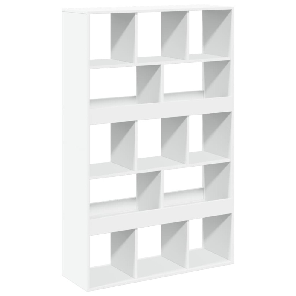 (white, 100 x 33 x 156.5 cm) vidaXL Room Divider Privacy Screen Bookcase Bookshelf Engineered Wood