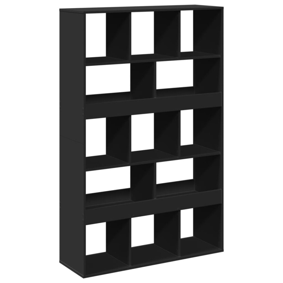 (black, 100 x 33 x 156.5 cm) vidaXL Room Divider Privacy Screen Bookcase Bookshelf Engineered Wood