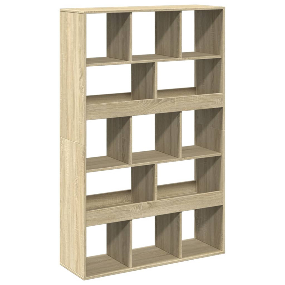 (sonoma oak, 100 x 33 x 156.5 cm) vidaXL Room Divider Privacy Screen Bookcase Bookshelf Engineered Wood