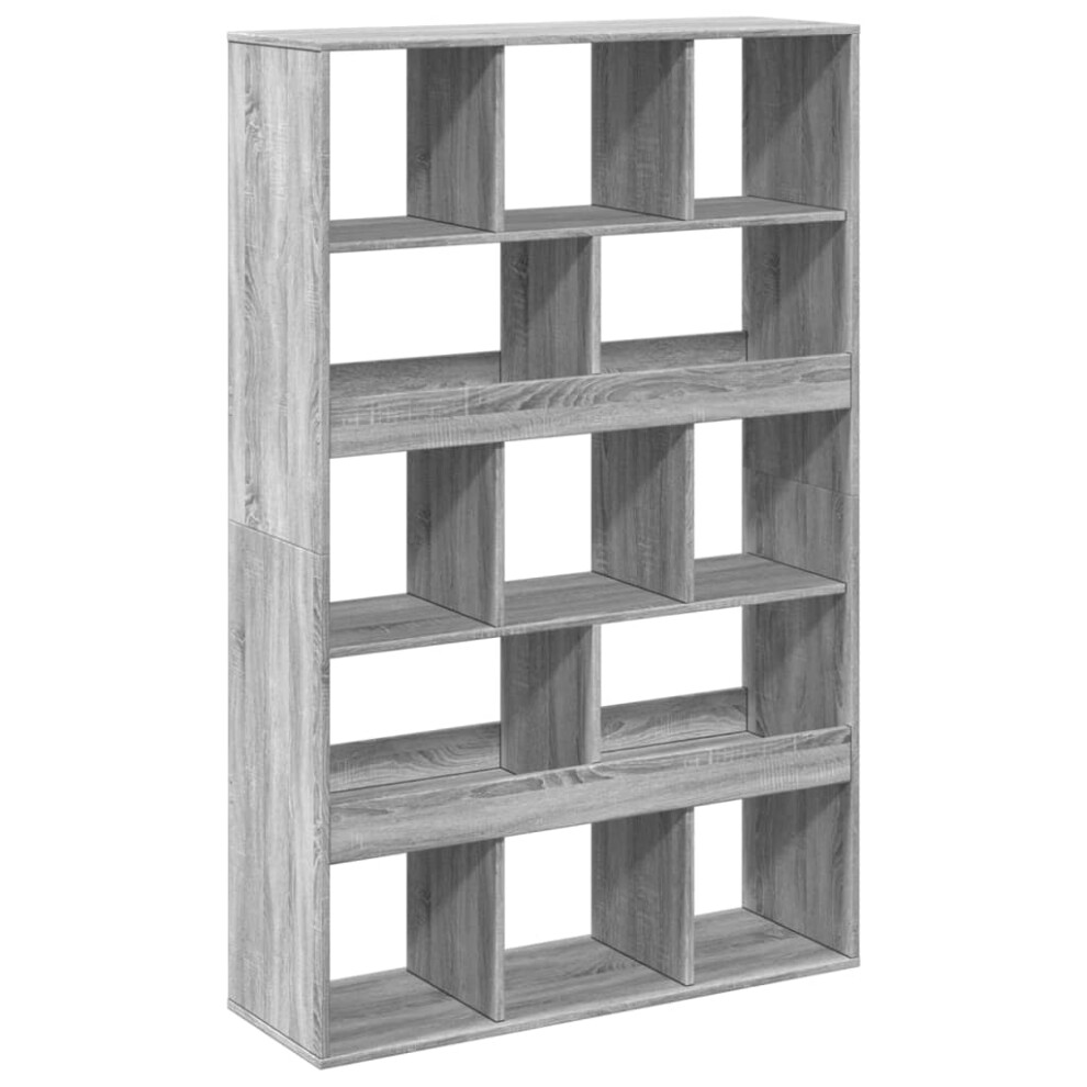 Vidaxl (Grey Sonoma, 100 X 33 X 156.5 Cm) Room Divider Privacy Screen Bookcase Bookshelf Engineered Wood