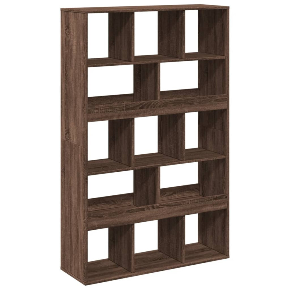 (brown oak, 100 x 33 x 156.5 cm) vidaXL Room Divider Privacy Screen Bookcase Bookshelf Engineered Wood