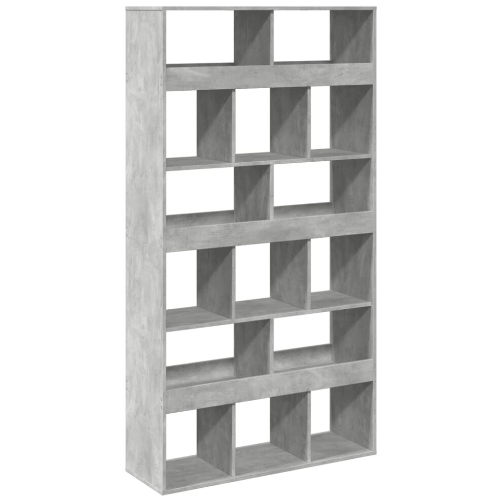 Vidaxl (Concrete 100 X 33 X 187.5 Cm) Room Divider Privacy Screen Bookcase Bookshelf Engineered Wood Grey