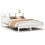 VidaXL (white, 150 x 200 cm) vidaXL Bookcase Bed without Mattress Wax Solid Wood Pine 1