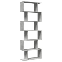 (concrete grey, 70 x 24 x 193 cm) vidaXL Room Divider Bookcase 6-Tier Shelf Bookshelf Engineered Wood