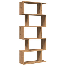 (artisan oak, 70 x 24 x 161 cm) vidaXL Room Divider Bookcase 6-Tier Shelf Bookshelf Engineered Wood