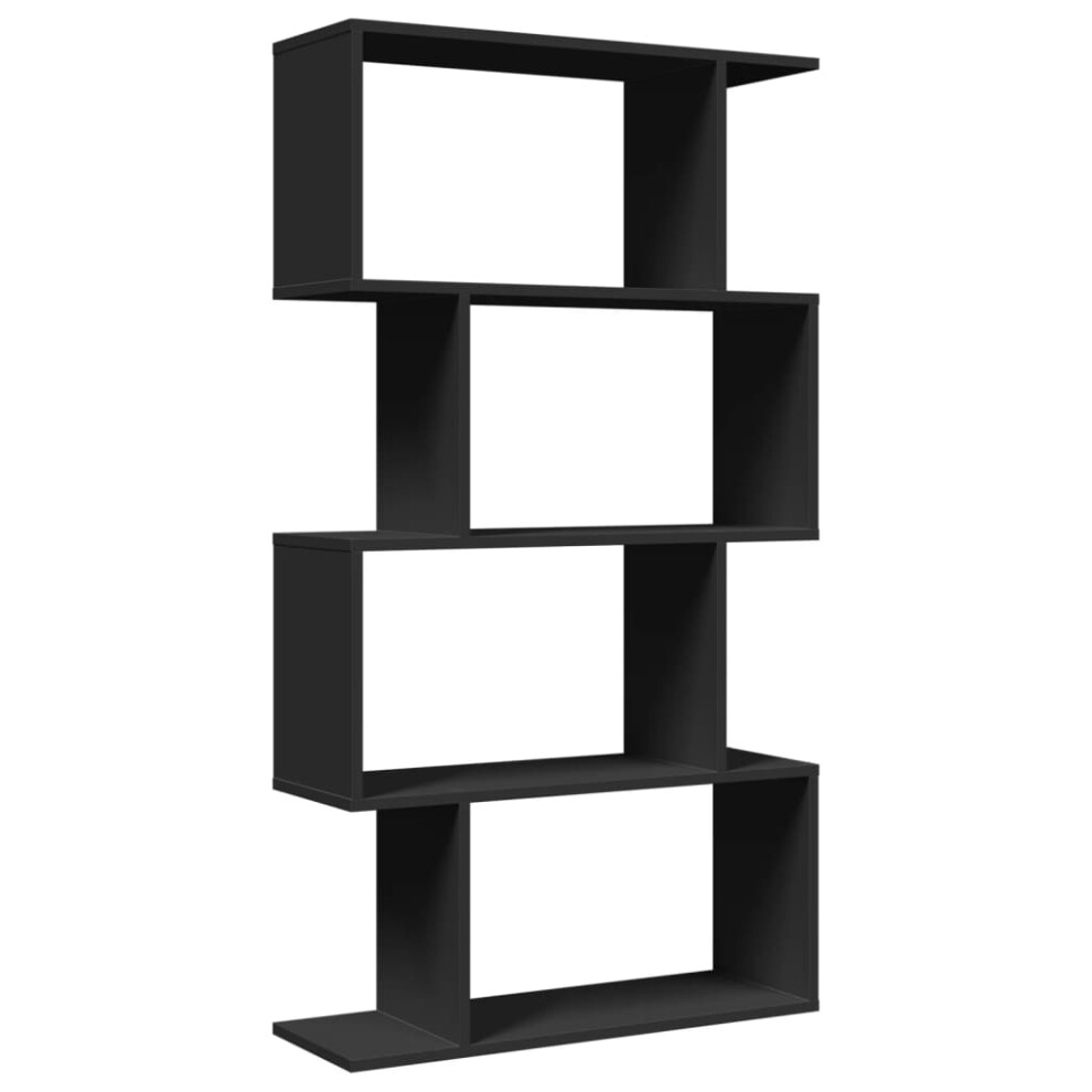 (black, 70 x 24 x 129 cm) vidaXL Room Divider Bookcase 6-Tier Shelf Bookshelf Engineered Wood