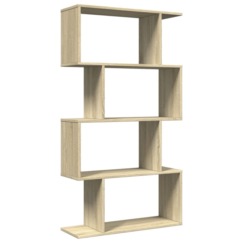 Vidaxl (Sonoma Oak, 70 X 24 X 129 Cm) Room Divider Bookcase 6-Tier Shelf Bookshelf Engineered Wood