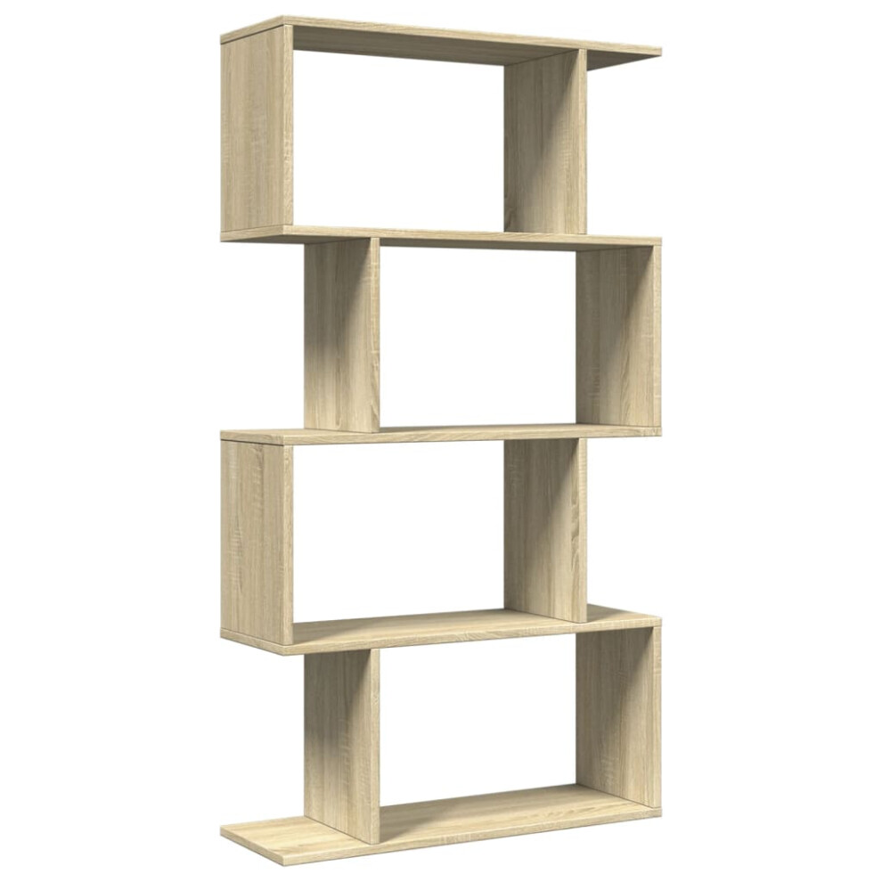 (sonoma oak, 70 x 24 x 129 cm) vidaXL Room Divider Bookcase 6-Tier Shelf Bookshelf Engineered Wood