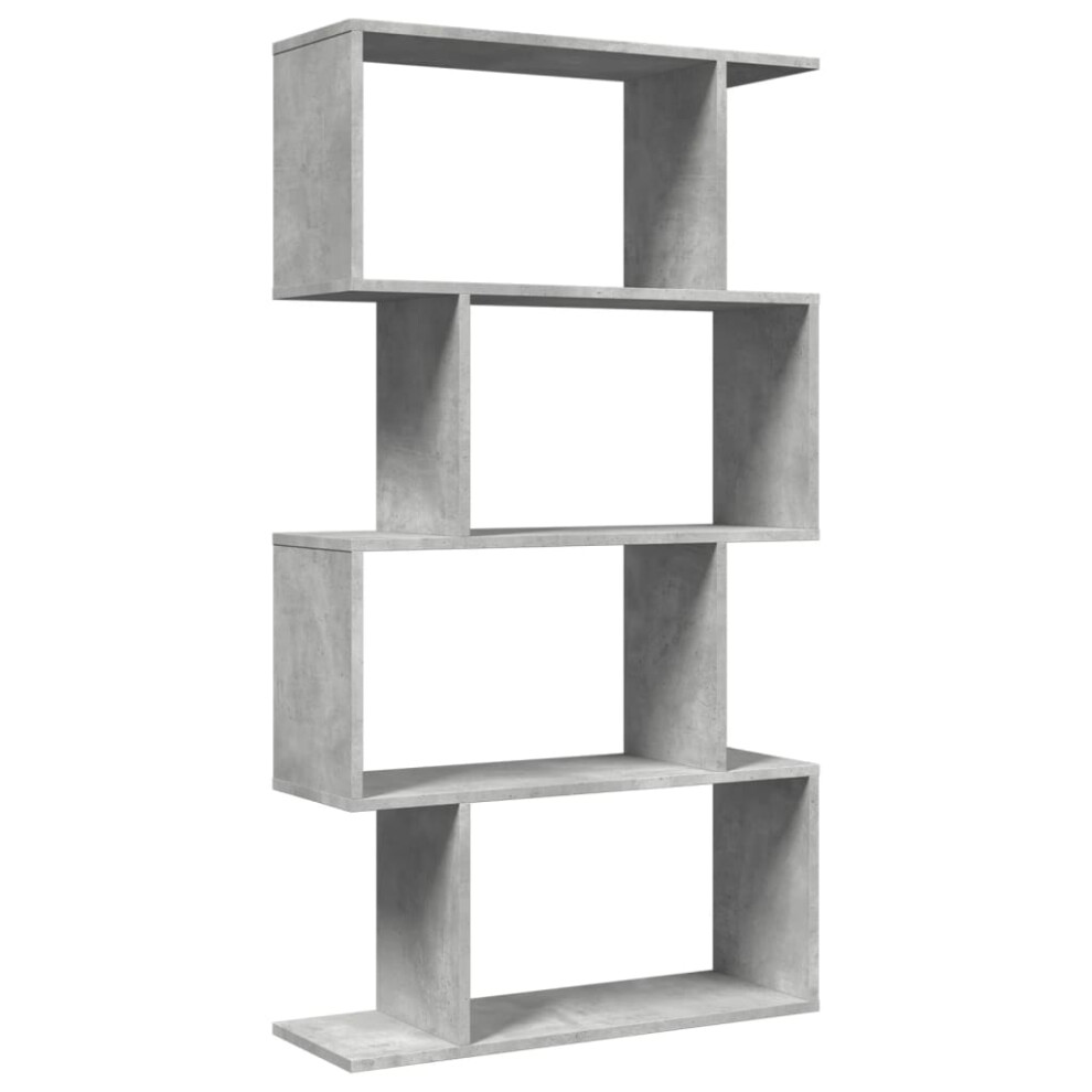 Vidaxl (Concrete Grey, 70 X 24 X 129 Cm) Room Divider Bookcase 6-Tier Shelf Bookshelf Engineered Wood