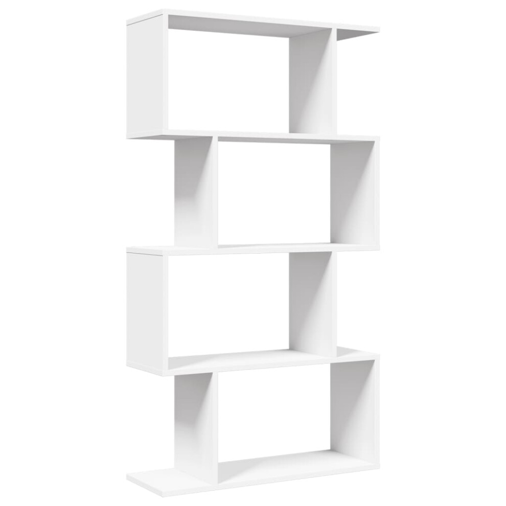 (white, 70 x 24 x 129 cm) vidaXL Room Divider Bookcase 6-Tier Shelf Bookshelf Engineered Wood