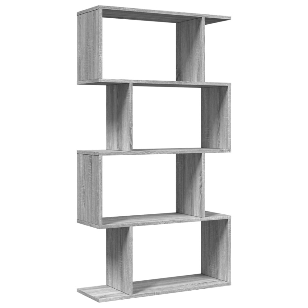 (grey sonoma, 70 x 24 x 129 cm) vidaXL Room Divider Bookcase 6-Tier Shelf Bookshelf Engineered Wood