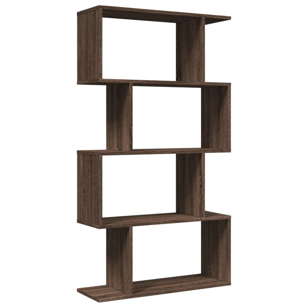 (brown oak, 70 x 24 x 129 cm) vidaXL Room Divider Bookcase 6-Tier Shelf Bookshelf Engineered Wood