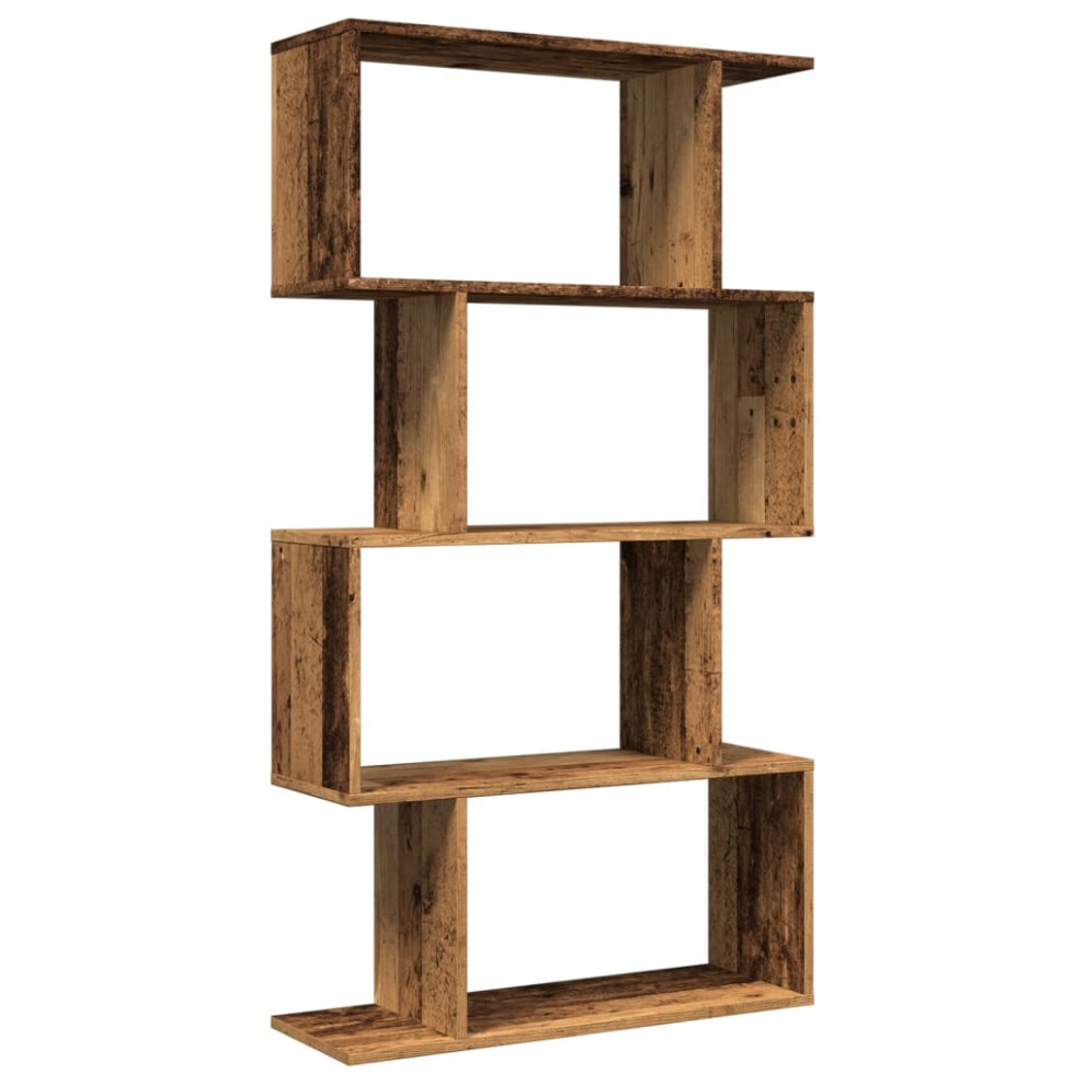 (old wood, 70 x 24 x 129 cm) vidaXL Room Divider Bookcase 6-Tier Shelf Bookshelf Engineered Wood