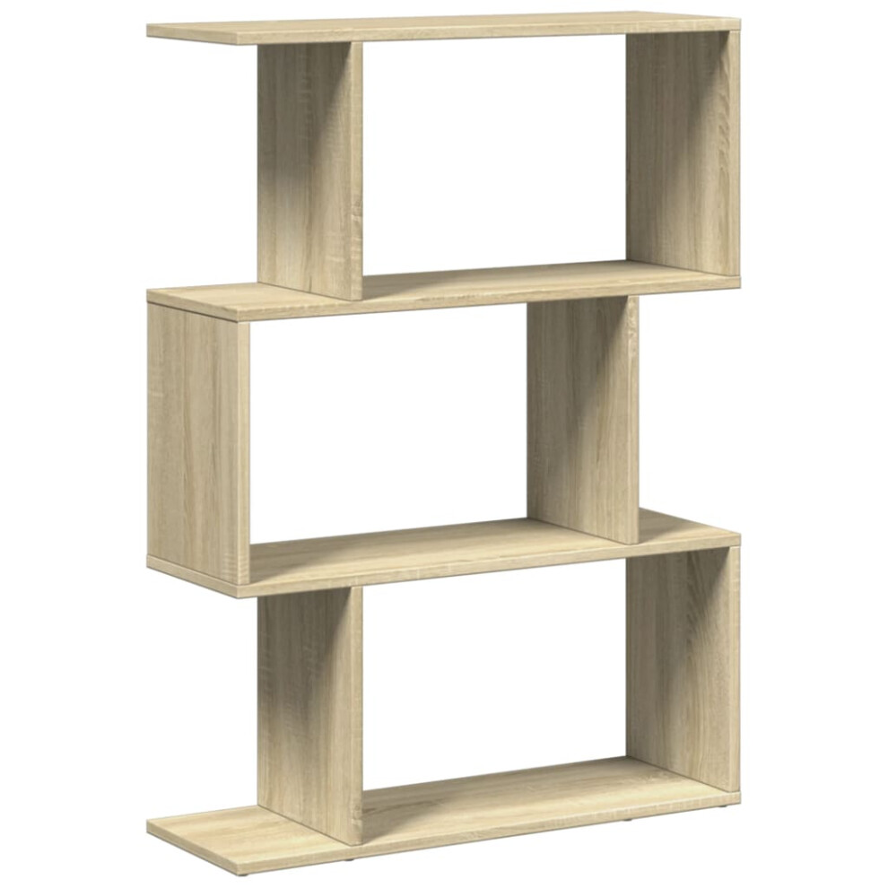 (sonoma oak, 70 x 24 x 97 cm) vidaXL Room Divider Bookcase 6-Tier Shelf Bookshelf Engineered Wood