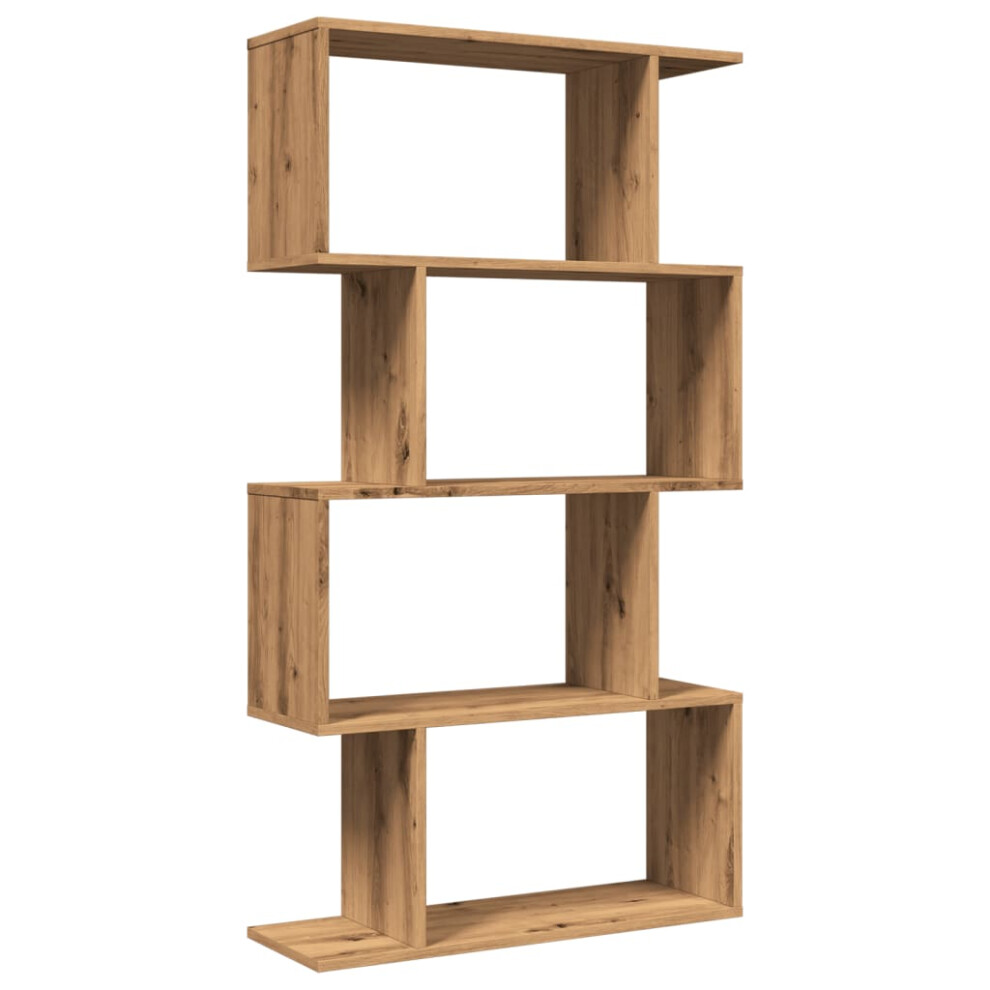 Vidaxl (Artisan Oak, 70 X 24 X 129 Cm) Room Divider Bookcase 6-Tier Shelf Bookshelf Engineered Wood